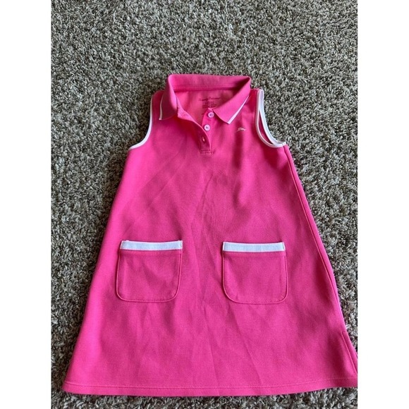 Tommy Bahama Active Girls Pink Sleeveless Polo Dress - Picture 1 of 3